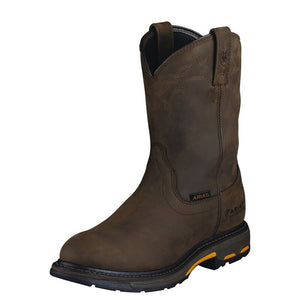 Ariat Men's WorkHog Waterproof Work Boot - Oily Distressed / Brown