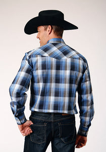 Men's Plaid Snap Long Sleeve Western Shirt