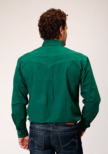 Roper Men's Amarillo Collection- Ocean Plaid Long Sleeve Button Western Shirt