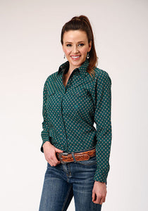 Women's Amarillo Collection Long Sleeve Print Western Shirt