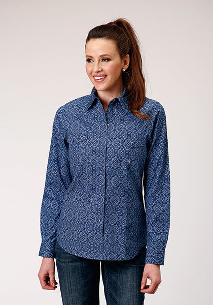Women's Amarillo Collection Long Sleeve Print Western Shirt