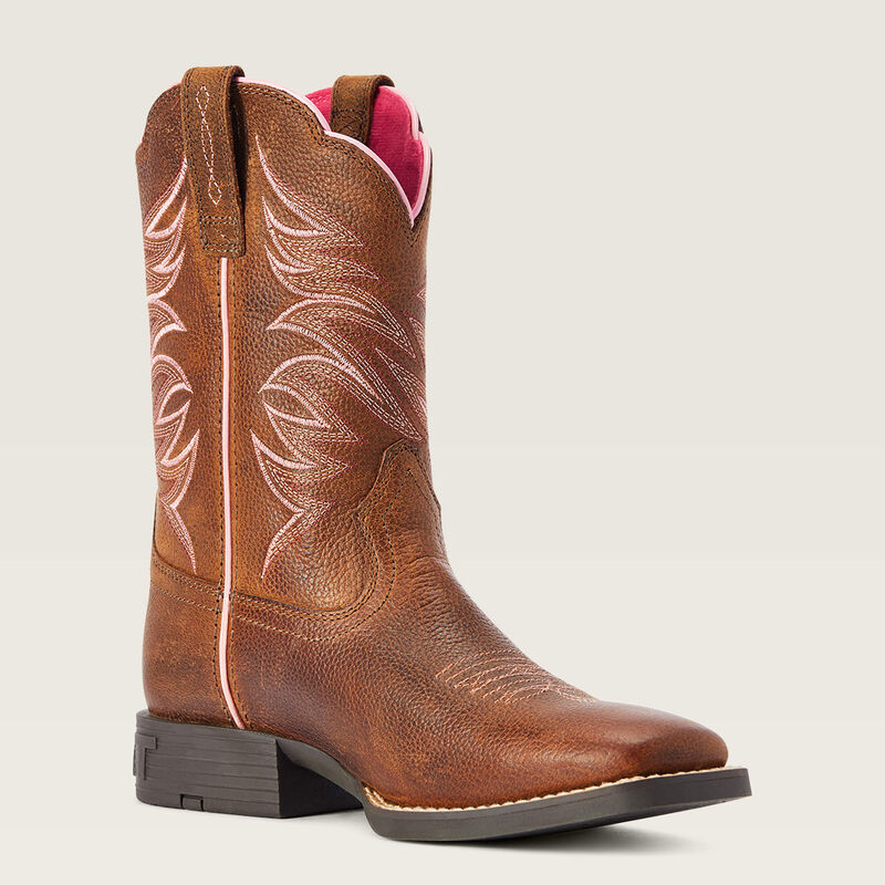 Ariat Youth Firecatcher Western Boot - Rowdy Brown