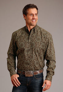 Stetson Men's Long Sleeve Grandiose Paisley Print Western Shirt