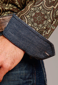 Stetson Men's Long Sleeve Grandiose Paisley Print Western Shirt
