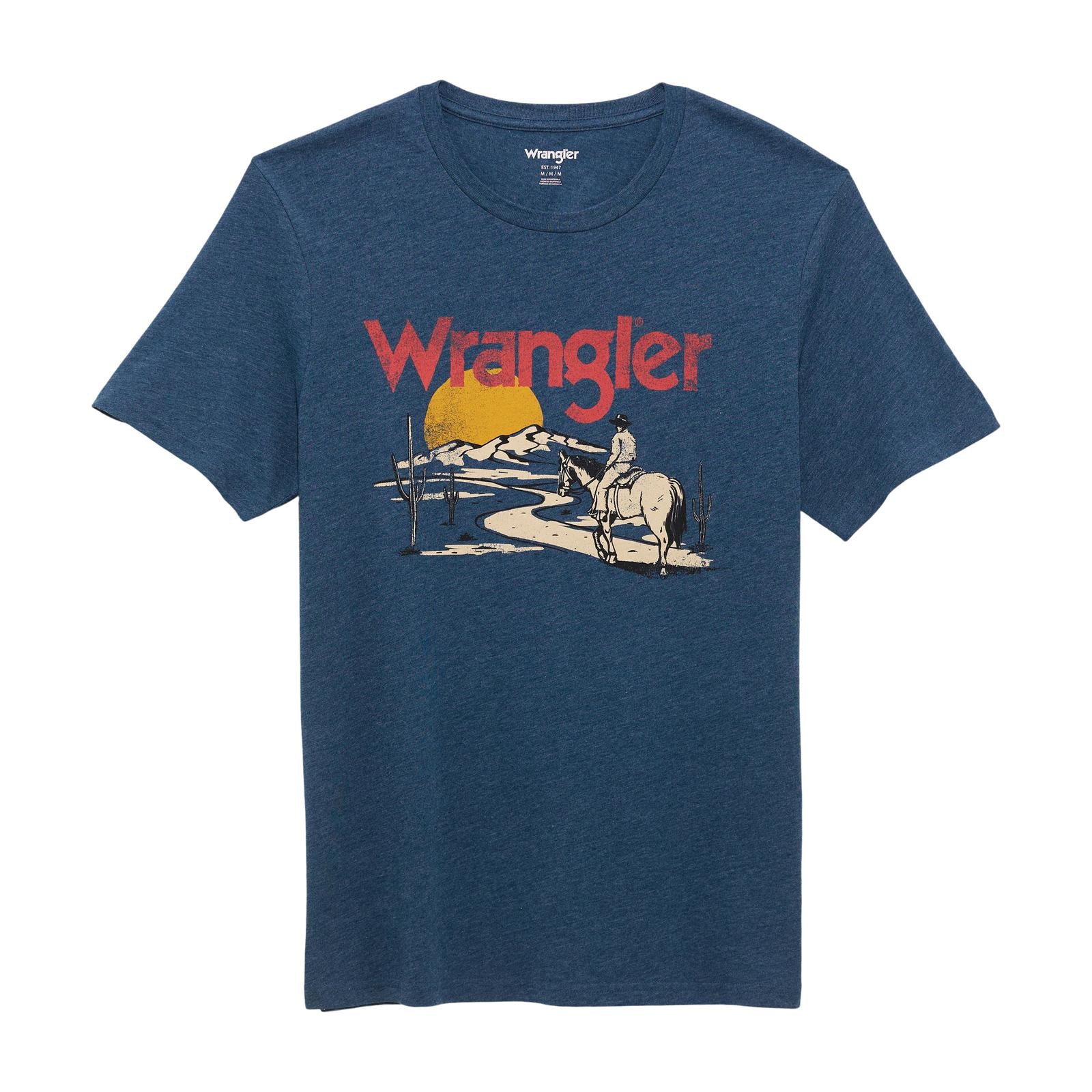 Wrangler® Graphic Short Sleeve T-shirt - Regular Fit - Gibraltar Sea Heather