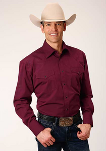 Roper Western Shirt Mens L/S Red Snap