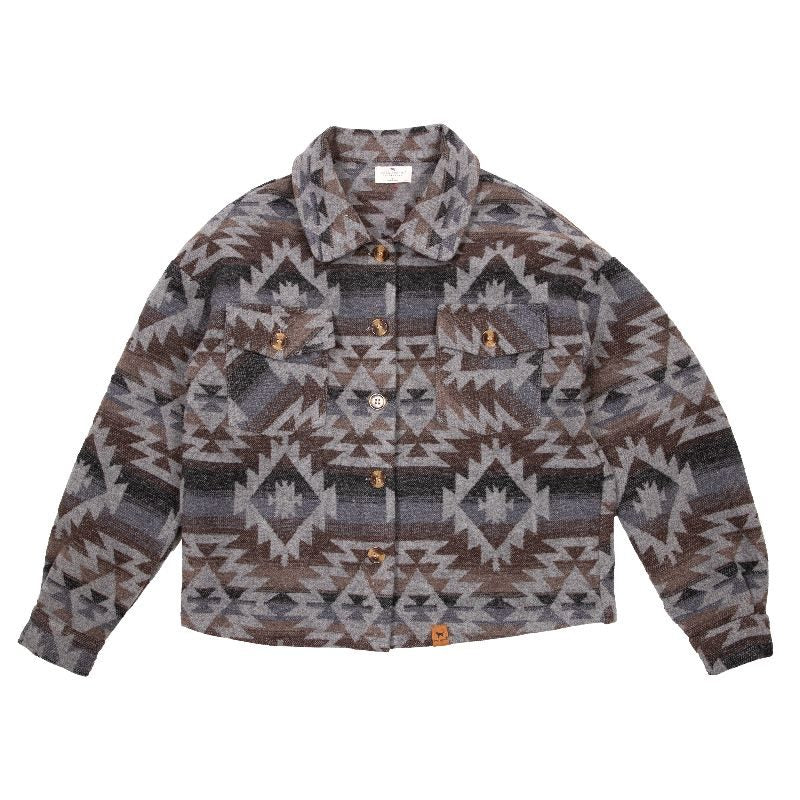 Simply Southern Crop Jacket Aztec Print