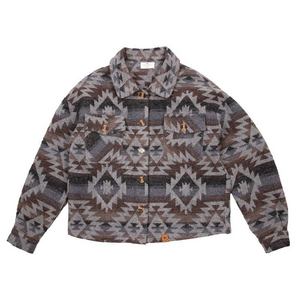 Simply Southern Crop Jacket Aztec Print