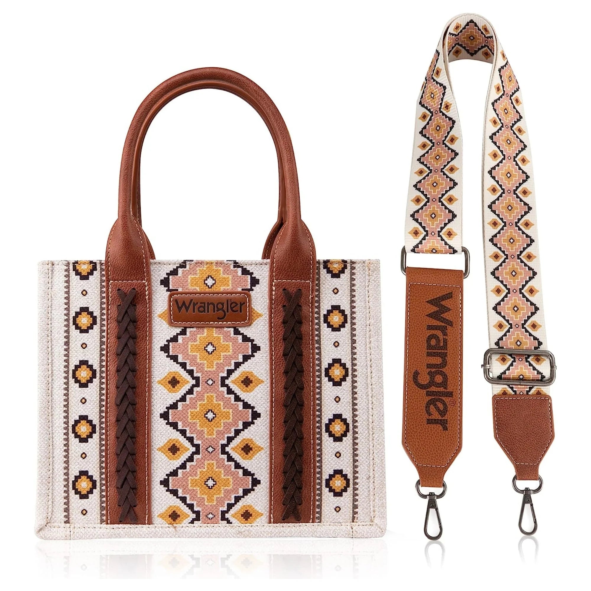 Wrangler Southwestern Print Small Canvas Tote/Crossbody