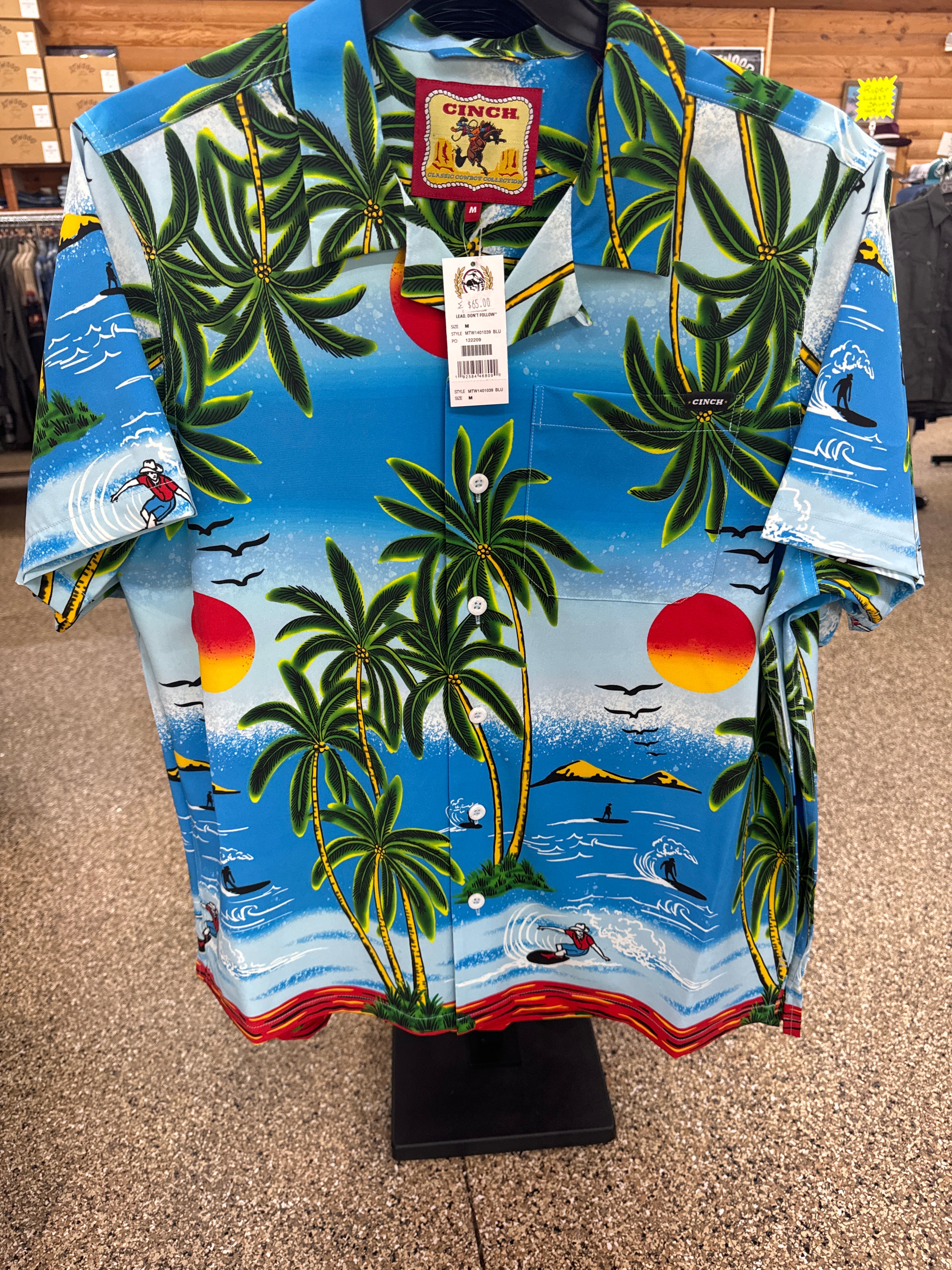 CINCH Men's Tropical SS Camp Shirt