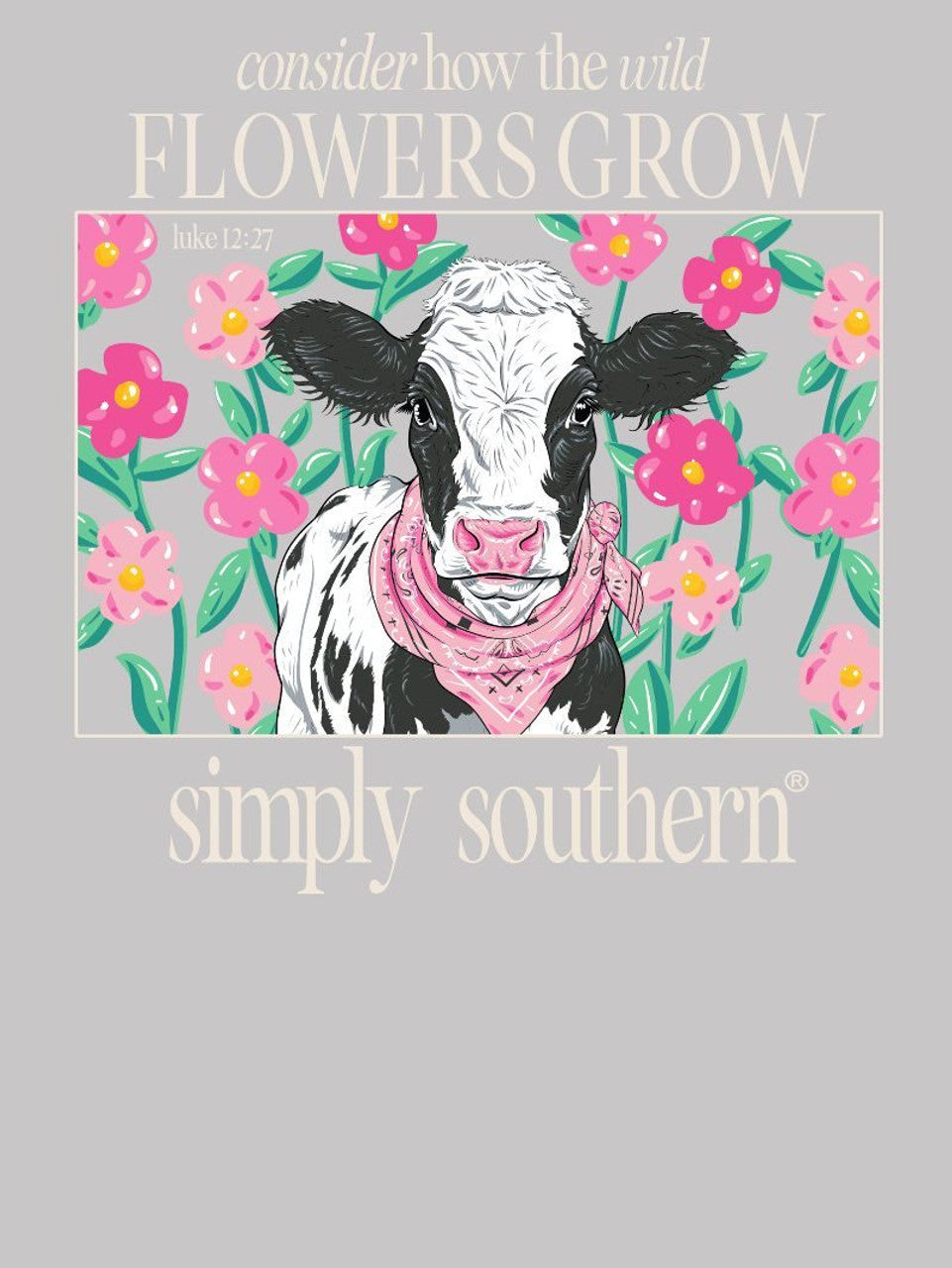 Simply Southern Cow Wild Flowers Long Sleeve T-shirt