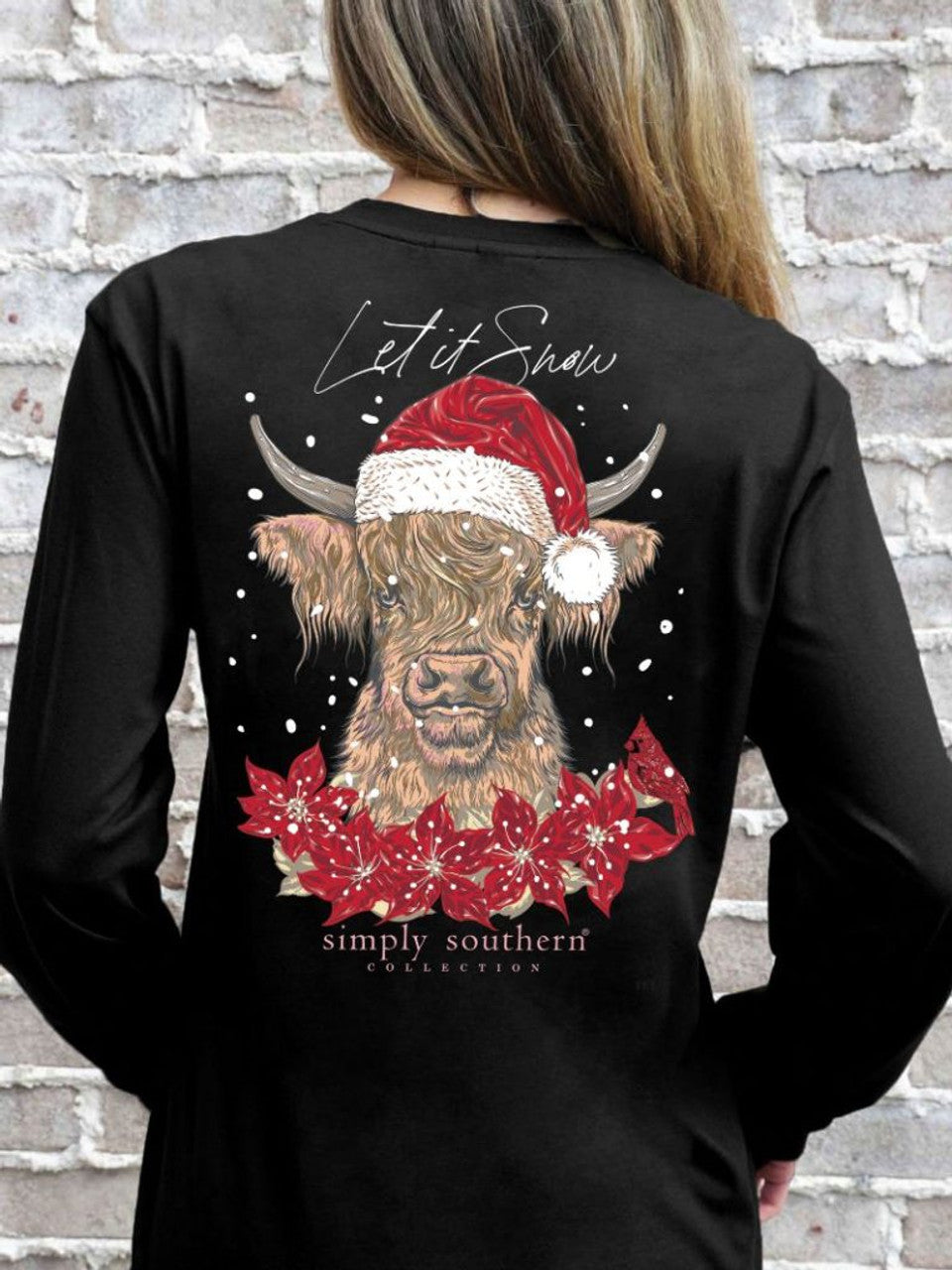 Simply Southern Snow Cow Long Sleeve T-shirt