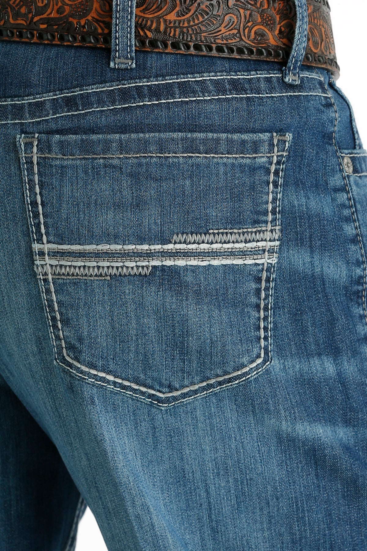 Cinch Men's White Label Relaxed Fit Medium Stone Wash Jeans