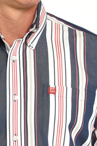 Cinch long sleeve blue stripes shirt style - MTW1105938