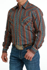 Cinch Men's Modern Fit Long Sleeve Print Western Shirt - Multi