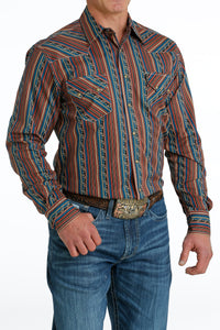 Cinch Men's Modern Fit Long Sleeve Print Western Shirt - Multi