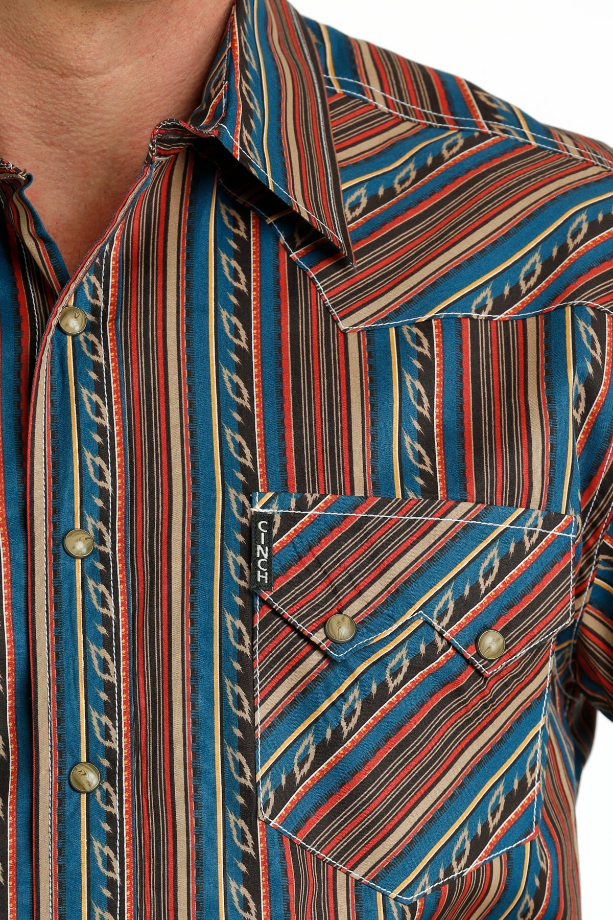 Cinch Men's Modern Fit Long Sleeve Print Western Shirt - Multi