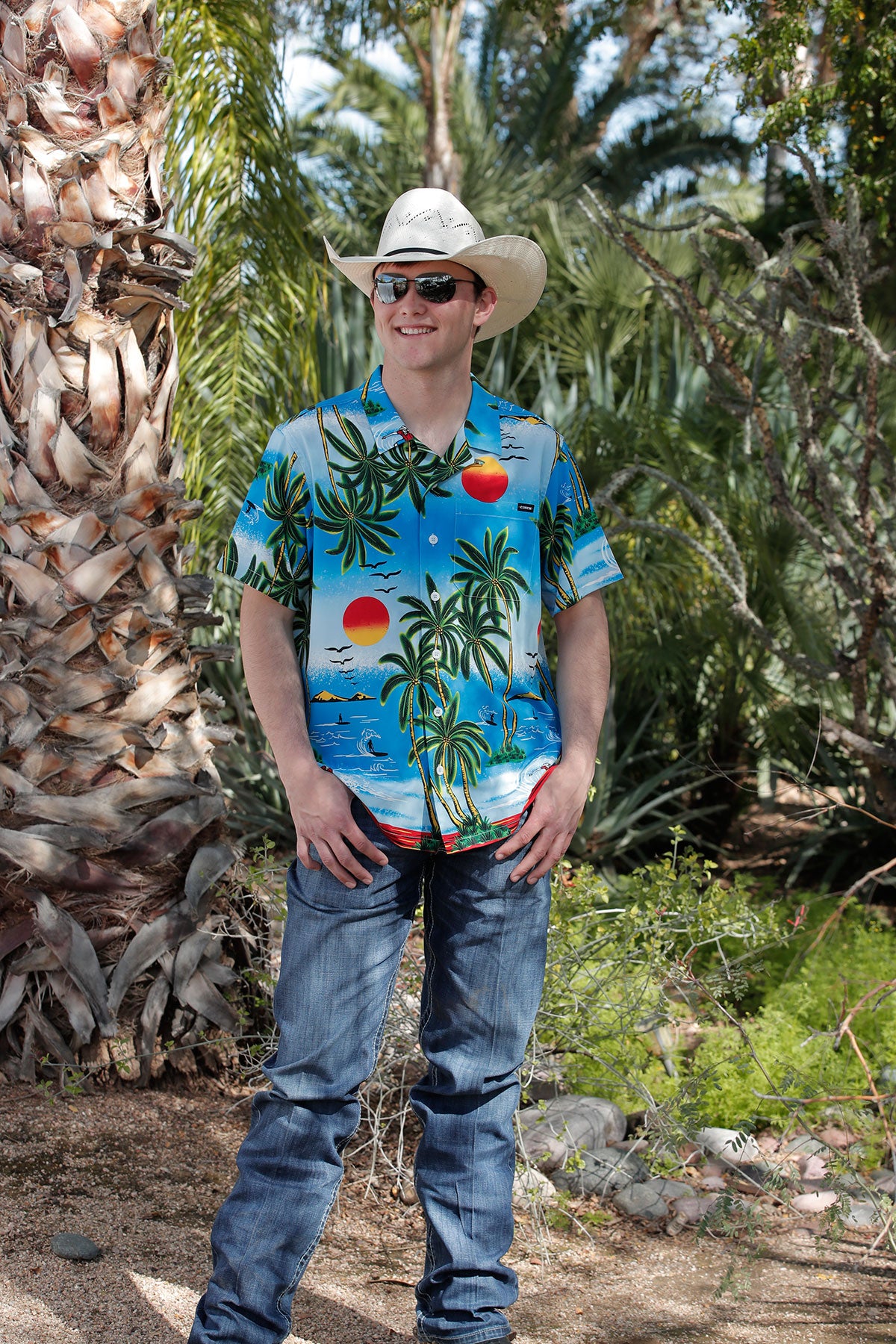 CINCH Men's Tropical SS Camp Shirt