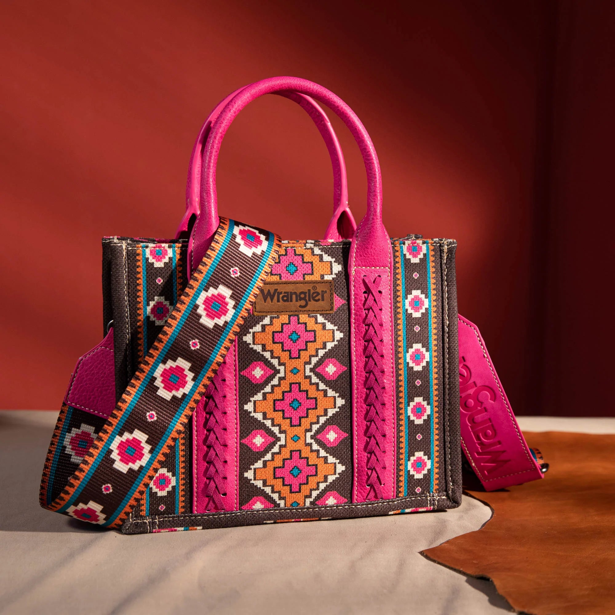 Wrangler Southwestern Print Small Canvas Tote/Crossbody