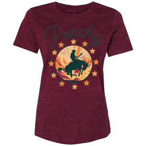 Hooey "Punchy" Ladies Cranberry Crew Neck T-Shirt