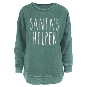 Royce Santa's Helper Vintage Washed Poncho Fleece