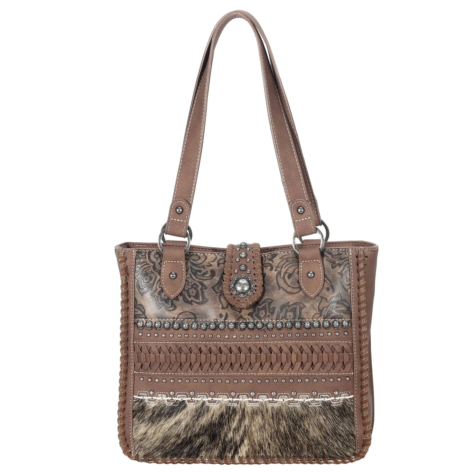 Trinity Ranch Hair On Cowhide Collection Concealed Carry Tote