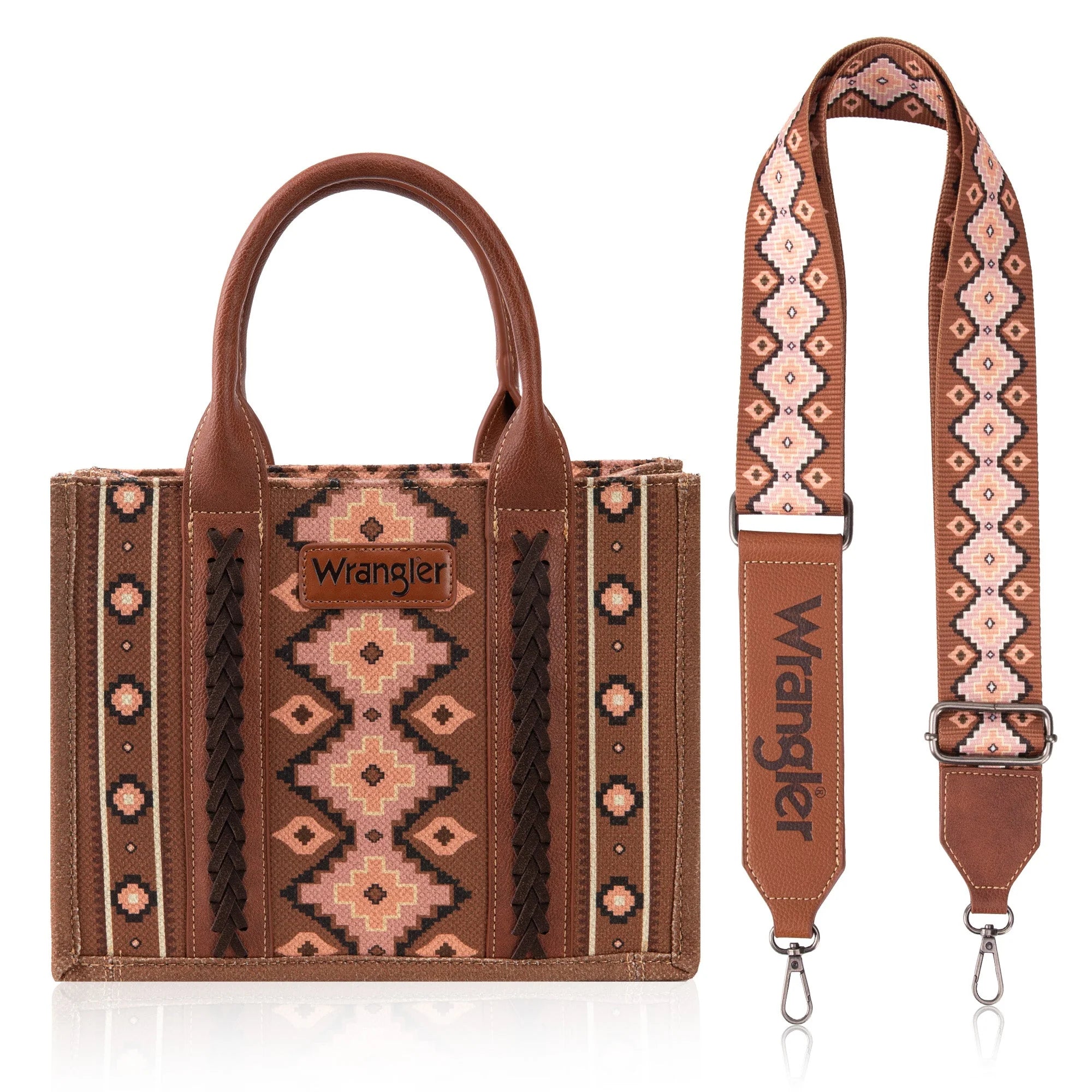 Wrangler Southwestern Print Small Canvas Tote/Crossbody