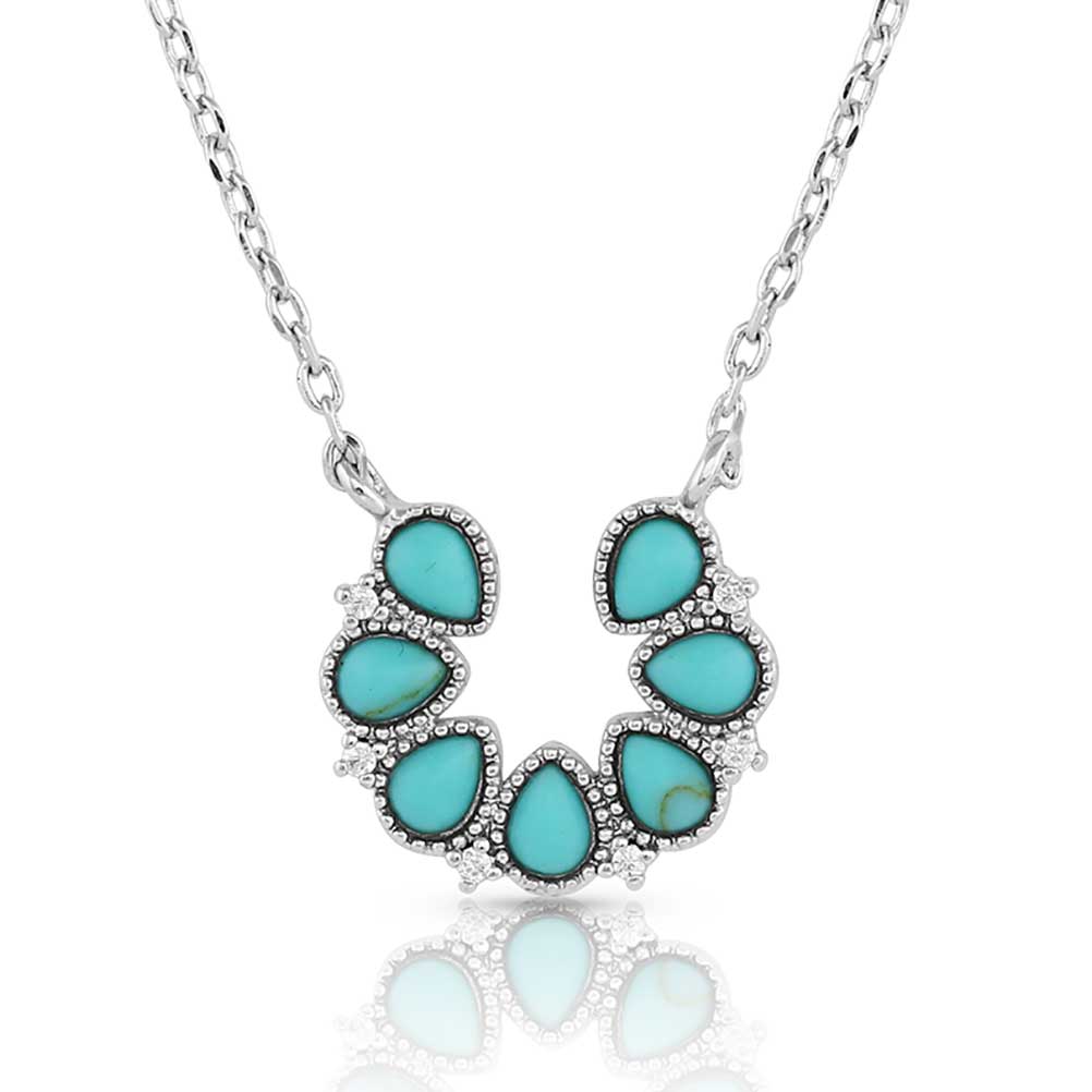 Montana Silversmith Lucky Seven Turquoise Horseshoe Necklace