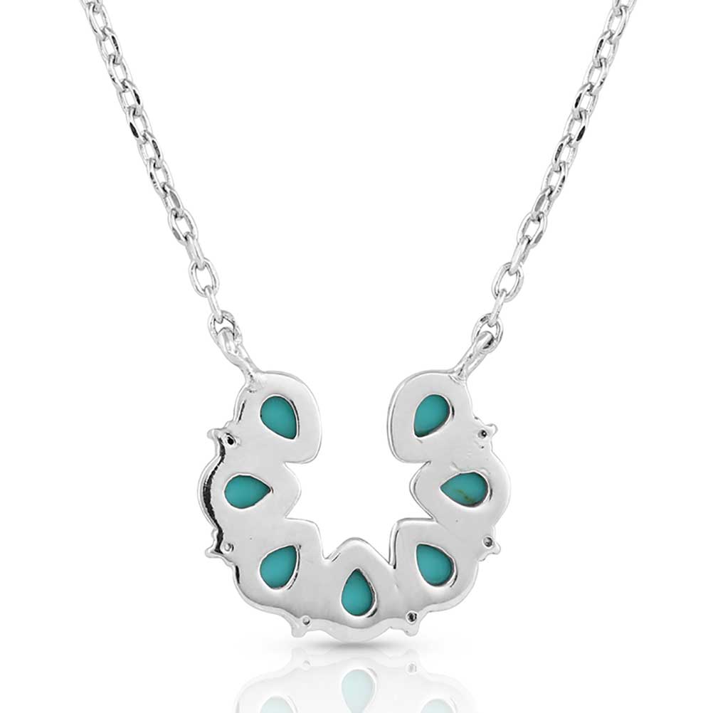Montana Silversmith Lucky Seven Turquoise Horseshoe Necklace