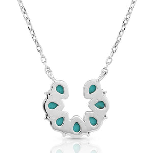 Montana Silversmith Lucky Seven Turquoise Horseshoe Necklace