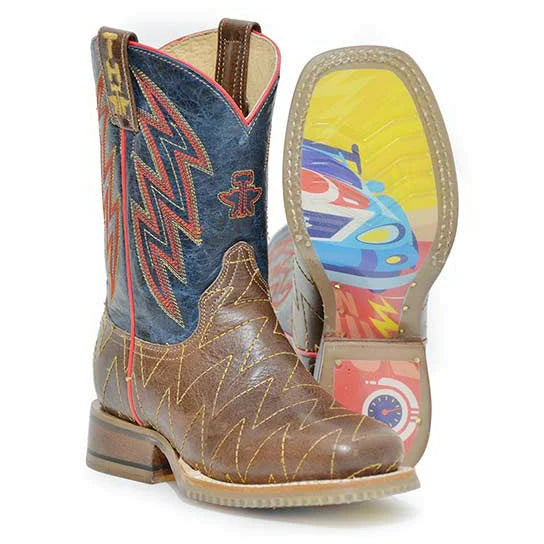 Tin Haul Kid’s Lightning Fast Boot With Race Car Sole - Nate's Western Wear