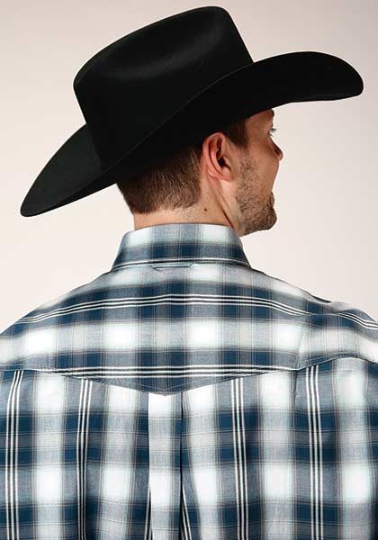 Roper Men's Amarillo Collection- Starry Night Plaid Long Sleeve Western Shirt