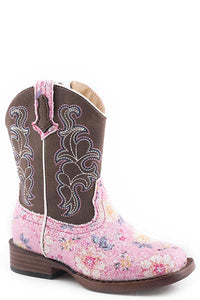 Toddler's Glitter Flower Boots - Nate's Western Wear