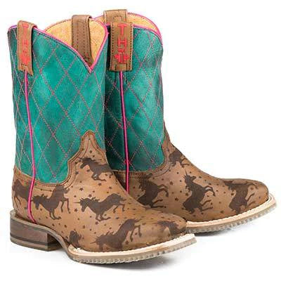 Tin Haul Kid’s Magic Unicorns Boot with Chasing Rainbows Sole - Nate's Western Wear