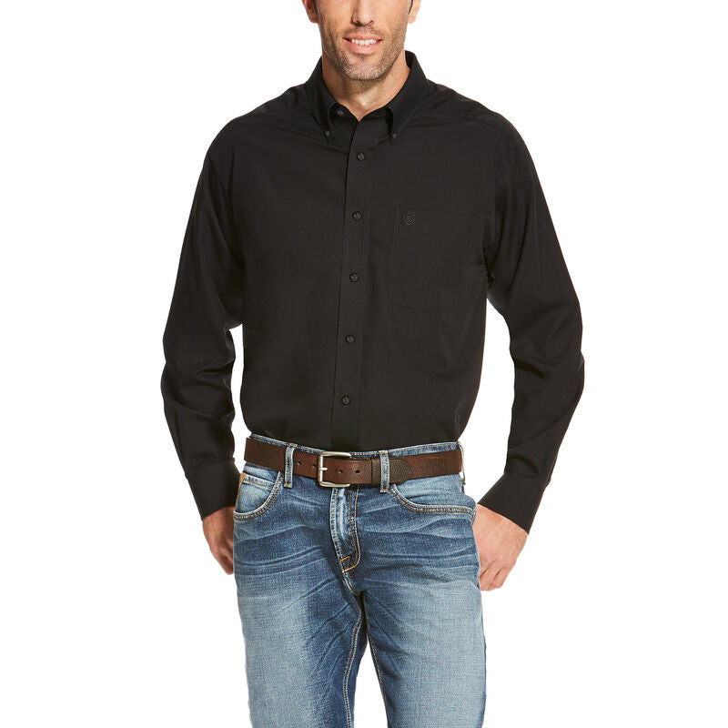 Ariat Men's - Wrinkle Free Solid Color Shirt - Long Sleeve Button Down - Nate's Western Wear