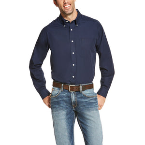 Ariat Men's - Wrinkle Free Solid Color Shirt - Long Sleeve Button Down - Nate's Western Wear