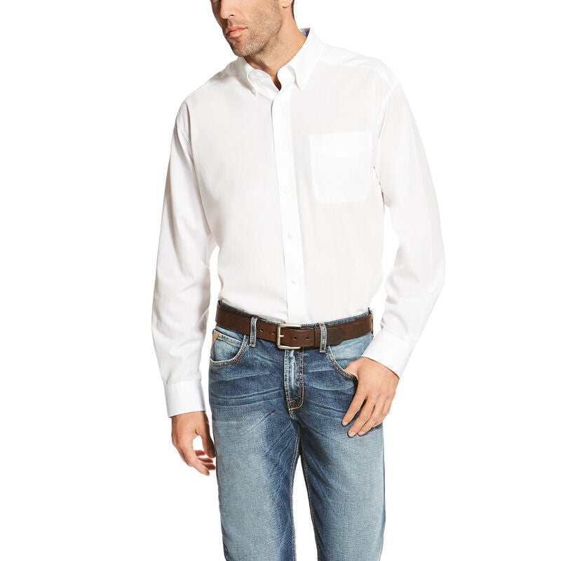 Ariat Men's - Wrinkle Free Solid Color Shirt - Long Sleeve Button Down - Nate's Western Wear