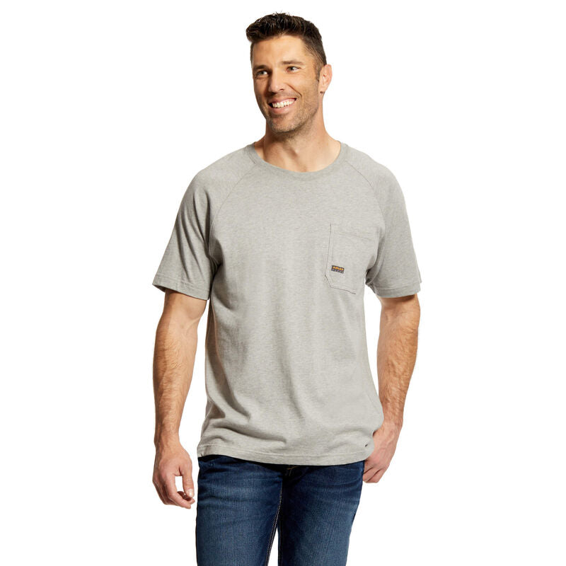 Ariat Men's - Rebar Cotton Strong T-Shirt - Heather Grey - Nate's Western Wear