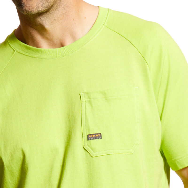 Ariat Men's - Rebar Cotton Strong - T-Shirt Lime - Nate's Western Wear