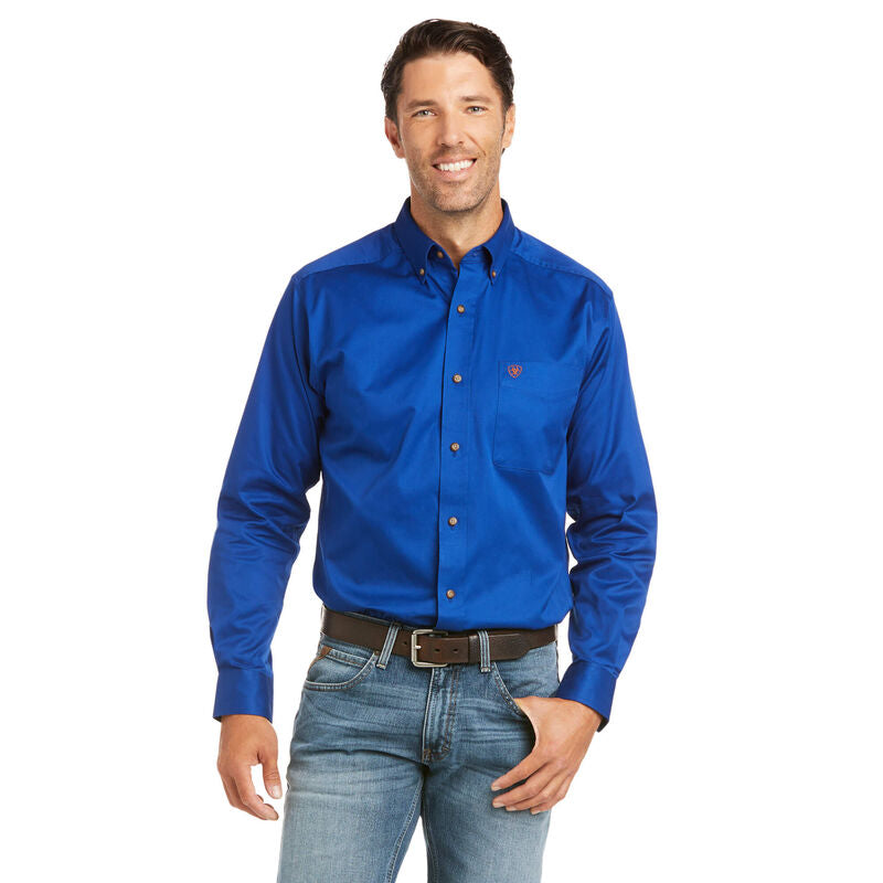 Ariat Men's - Solid Twill Fitted Shirt - Long Sleeve Button Down - Nate's Western Wear