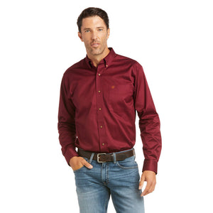 Ariat Men's - Solid Twill Fitted Shirt - Long Sleeve Button Down - Nate's Western Wear