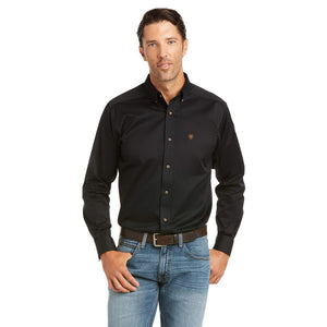 Ariat Men's - Solid Twill Fitted Shirt - Long Sleeve Button Down - Nate's Western Wear