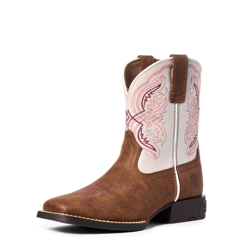 Ariat Kids Double Kicker Western Boot - Adobe Tan - Nate's Western Wear