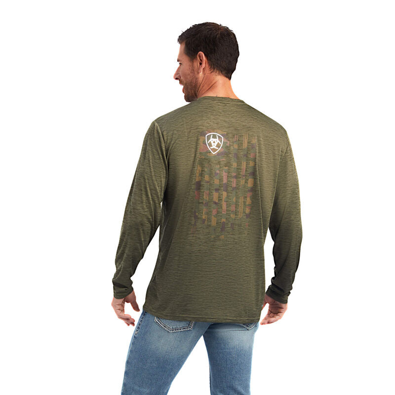 Ariat Men's Shirt Charger Camo Flag T-Shirt - Nate's Western Wear