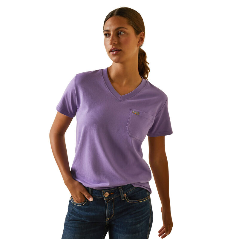 Women's Ariat Rebar Cotton Strong V-Neck Top