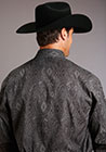 Stetson Men's Long Sleeve Grey Stitch Aztec Print Shirt - Nate's Western Wear