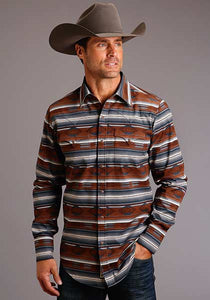 Men's Stetson L/S Western Snap Aztec Print Shirt - Nate's Western Wear