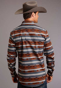 Men's Stetson L/S Western Snap Aztec Print Shirt - Nate's Western Wear