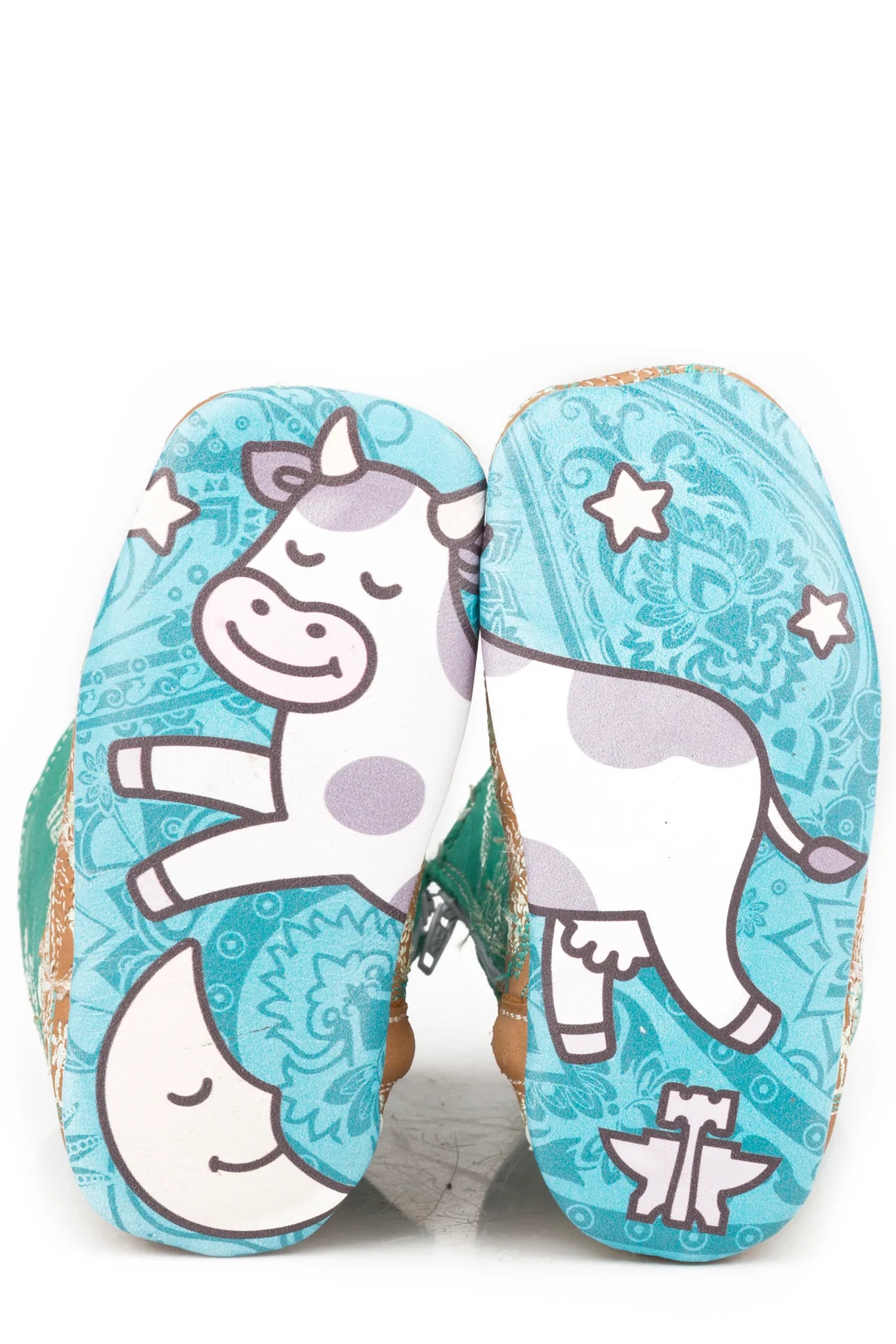 Tin Haul Infant Girls Lil Paisley With Cow Over The Moon Sole - Nate's Western Wear