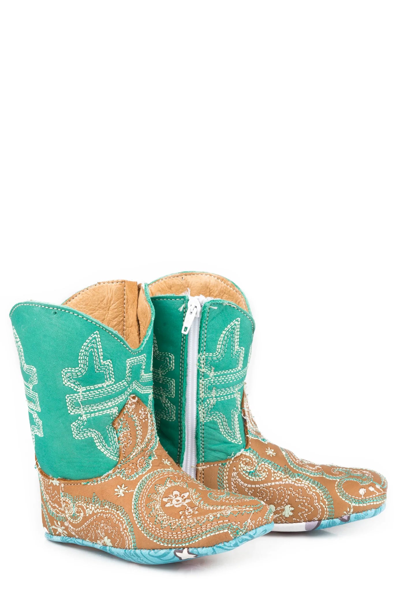 Tin Haul Infant Girls Lil Paisley With Cow Over The Moon Sole - Nate's Western Wear
